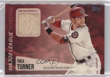 2019 Topps Major League Material Relics Red 9/25 Trea Turner #MLM-TT o7m