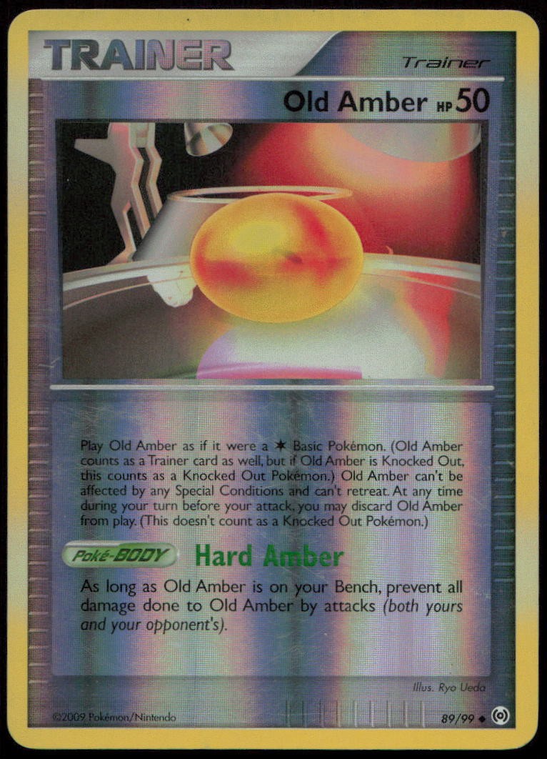Old Amber 89/99 DMG Arceus Uncommon Reverse Holo Pokemon