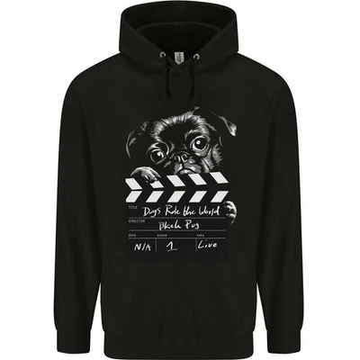 Chiens Règle The World Film Noir Carlin Drôle Hommes 80% Coton Capuche - Photo 1/2