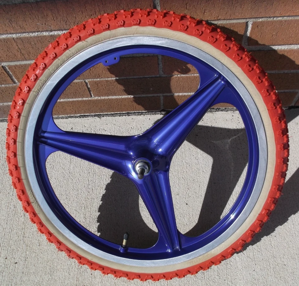 Ruedas BMX Custom Mag White Industries nuevos rodamientos híbridos de cerámica azul caramelo Foto 4 de 4