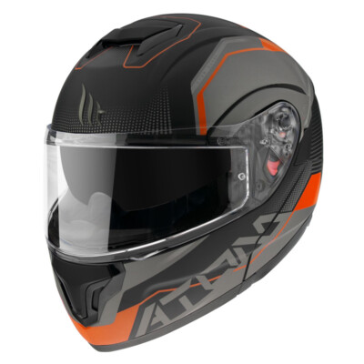 MT Atom -V Motorcycle Helmet - Quark - Fluo Orange