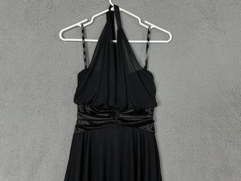 XOXO David Vestido de Novia Mujer Medio Negro Halter Top Transparente Forrado Cremallera Trasera Foto 3 de 4