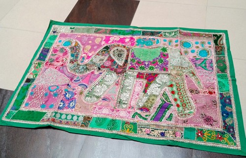 Colorful Tapestry Wall Hanging Handmade Patchwork Tapestry Elephant Tapestry - Picture 7 of 9