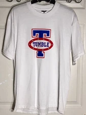 GK ELITE TUMBLE TEE  ADULT LARGE SSLV RED ROYAL GRAPHIC 100% COTTON Sz AL