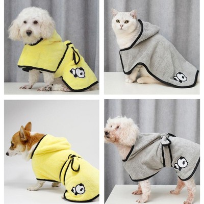 Dog Bathrobe Towel Microfibre Bath Robe Pet Super Absorbent t Acces Coa Y1W1