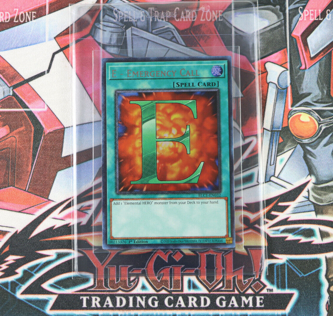 YuGiOh Spell E - Emergency Call BLC1-EN032 1st Edition Silver