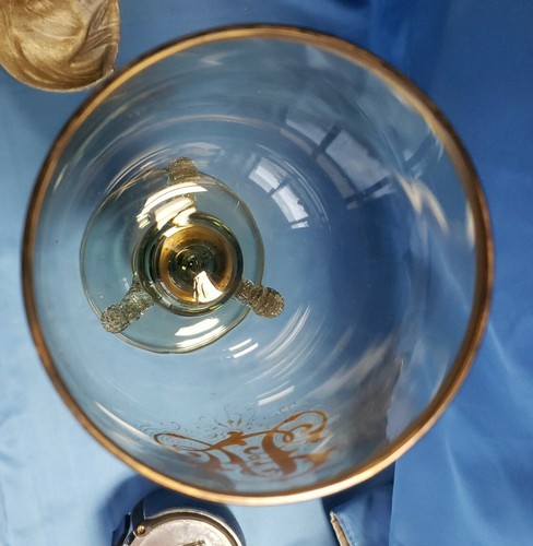 Antique VENETIAN GLASS GOBLET 12.25" Large  - Picture 8 of 12