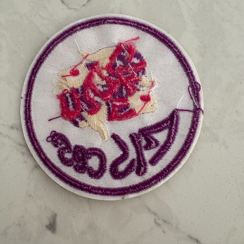 Pisces Zodiac Sign Patch Beige Purple-Trim Sewing & Craft Embroidered Sew-On - Picture 2 of 3
