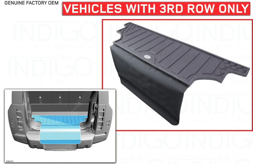 OEM LAND ROVER RUBBER REAR CARGO MAT DEFENDER 130 (With 3rd Row 