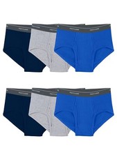 6 Pack Men's Comfortable Tag-Free 100 Cotton Briefs,2X-Large Big Assorted
