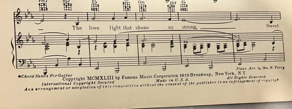 Have I Stayed Away Too Long, partituras vintage 1943 Foto 3 de 4