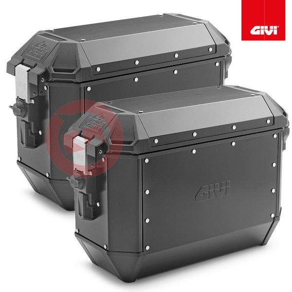 Paar Koffer Aluminium Schwarz Givi Monokey Trekker Alaska ALA36BPACK2-image