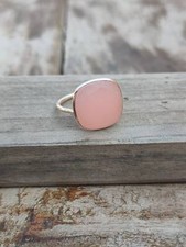 Natural Rose Quartz Ring,Statement Ring,925Sterling Silver,Gift,All Sizes 3 to14