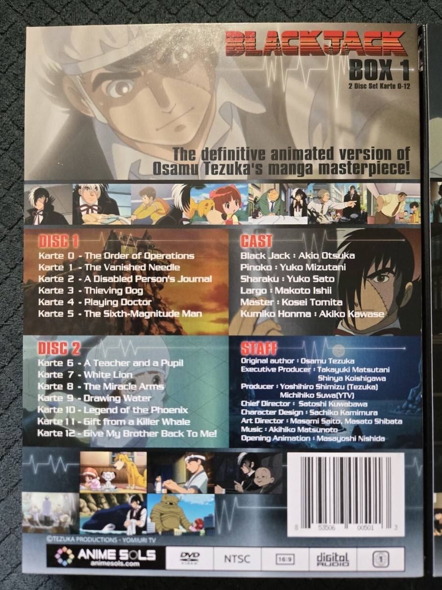 Black Jack TV DVD Set 1 (2004) Episodes 0-12 Anime Sols