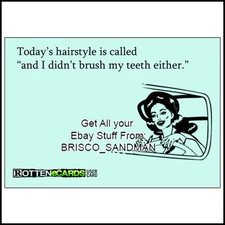 Fridge Fun Refrigerator Magnet "TODAY'S HAIRSTYLE..." Retro Funny