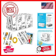 Upgrade 200 Pack Trading Card Shipping Protector 3.5'' x 4.5'',Strong Hard Pl...