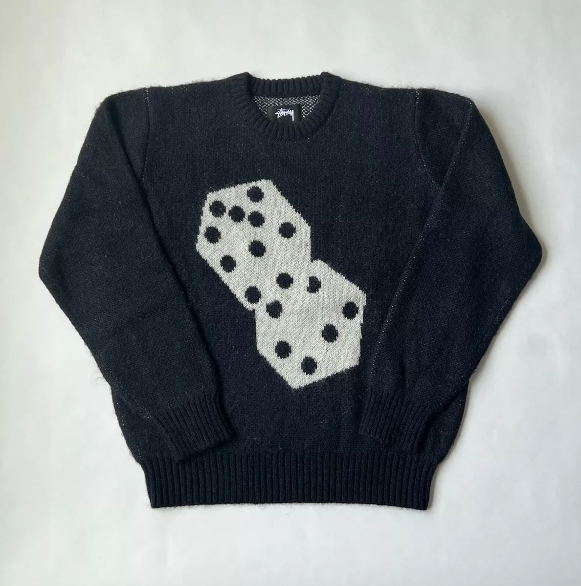 Stussy Mohair Dice Sweater FW21 Black Size Medium
