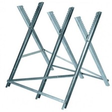 Cavalletto Pieghevole per Taglio Legna Taglialegna Motosega in Acciaio Tronchi