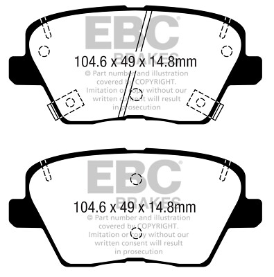 EBC Greenstuff Rear Brake Pads for Kia Ceed (CD) 1.4 2018 >