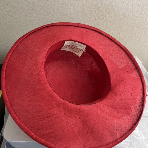 Vintage Floral Red Women Hat - Picture 8 of 9