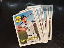 2018 Heritage High Number 677 Jacob Nottingham 10 count Rookie Card lot Brewers