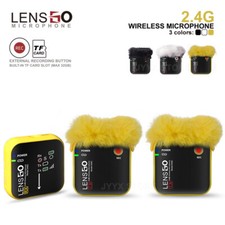 LENSGO 348C 2.4G Wireless Lapel Microphone System Fr Phones DSLR Video Recording