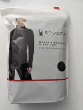  Large Spyder Womens Baselayer 1/4 Zip Top 