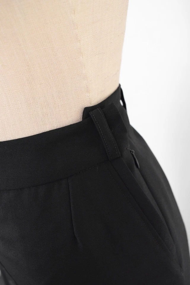 Paul & Joe Skirt 36/US 2/4 Black Wool Center Front Pleat Pencil - Image 2 of 4