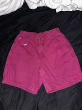Vintage 90s Chic High Rise Mom Shorts Fuchsia Pink Size 15 6inch Inseam Retro