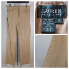 Ralph Lauren Vintage Y2K Artisan Stitch Leather Suede Western Pants RRL Country