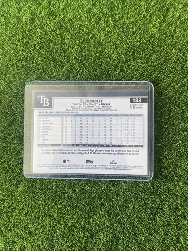 2025 Topps Series 1 183 Tampa Bay Rays Taj Bradley - Picture 2 of 2