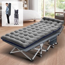 SLSY Adult Folding Bed Military Bed Light Weight Folding Rollaway Cot 600 LBS