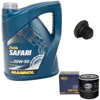 MotoröL ÖLfilter SM105 20W50 5 Liter + ÖLablassschraube FüR Opel Astra Ascona