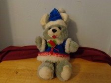 1995 FORDLET INTERNATIONAL HAPPY HOLIDAY PLUSH MOUSE BLUE OUTFIT VINTAGE