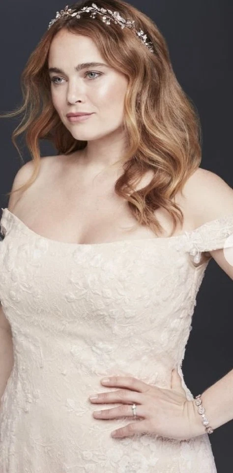 David's Bridal Melissa Sweet SIZE 24W Wedding Dress Layered Lace Ivy MS251196 - Image 4 of 4