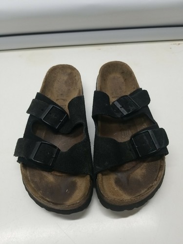 BIRKENSTOCK BETULA BLACK SANDALS DOUBLE STRAP WOMEN 37 45 240 L6 M4 DIRTY LOOK - Picture 1 of 12