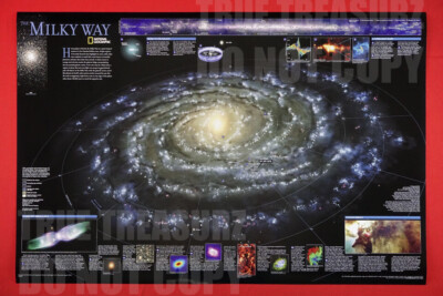 Milky Way National Geographic 2002 Galaxy Picture Poster Print Decor 24X36  MWAY
