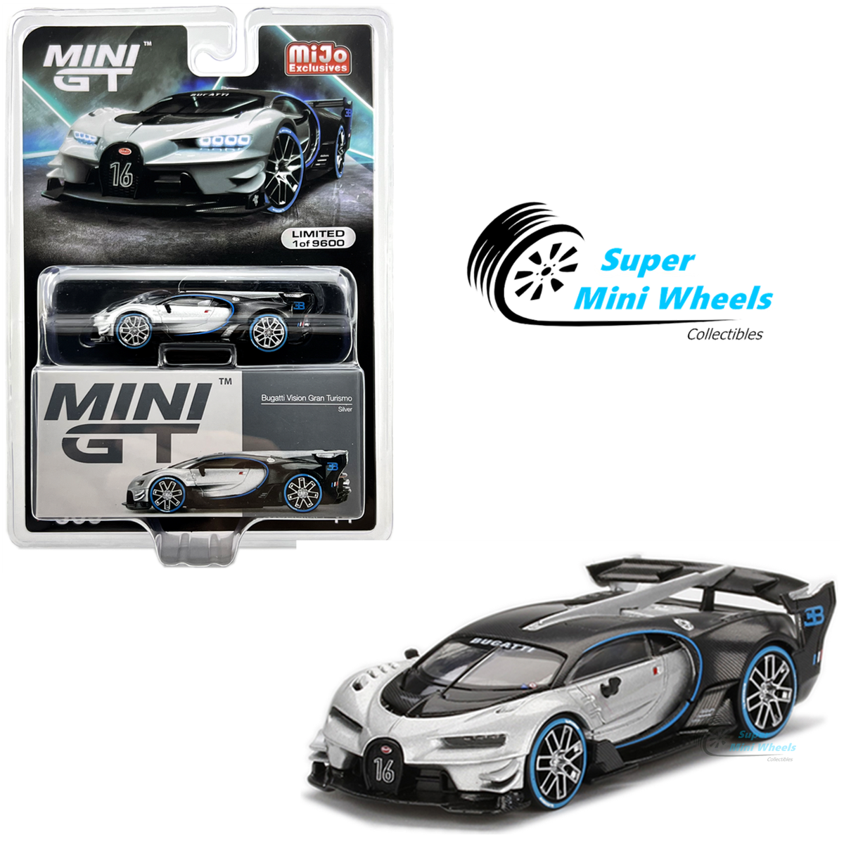 Mini GT 1:64 Bugatti Vision Gran Turismo Silver #369 | eBay