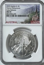 2023 Austria S1.5E Vienna Philharmonic Early Releases MS70 NGC