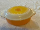 Vintage PYREX Daisy/Sunflower 1 - 1/2 Qt Ovenware Casserole Lid & DISH 043/943