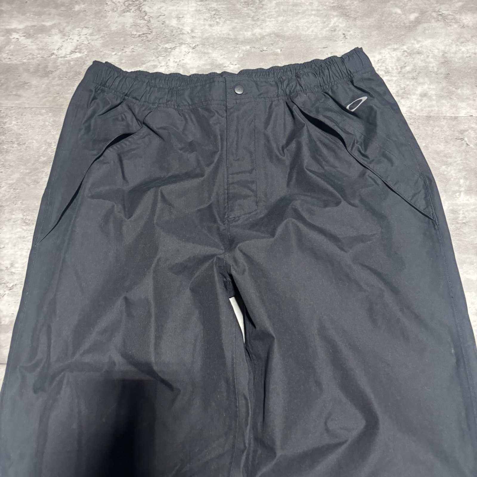 Oakley Over Pants Men's Large Black Polyester Windbreaker Rain 32x31 Y2K