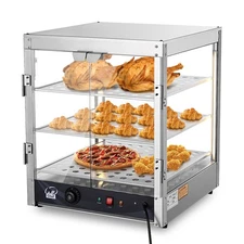 WeChef 20" Commercial Countertop Food 3-Tier Pizza Warmer with LED Adjustable