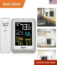 High-Precision Wireless Temperature and Humidity Monitor - Adjustable Brightness