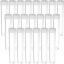30 Pcs Clear Plastic Empty Storage Tubes With Caps For Glitter And Beads
