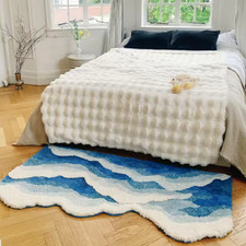 Funny Marital Bedroom Rug - Sea Waves - Gift