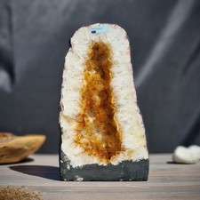 Budawi® Große Citrin Drusenhälfte 6,9 kg Edelstein Druse Geode Kristall Unikat