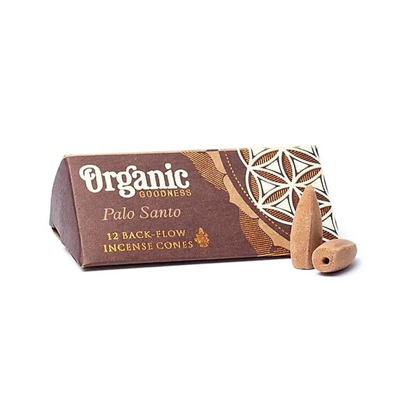 RäUcher Set Palo Santo NatüRliche RüCkfluss RäUcherkegel -- 24G + Lotus Teelicht-image