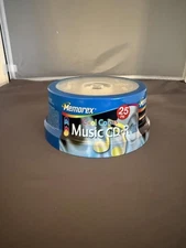 Vintage Memorex Cool Colors Sealed CD-R Music 25 CD pack 40x 700MB 80 Min