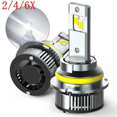 2/4/6X Super Bright HB5 9007 LED Headlight Bulbs High Low Beam 6500K White USA