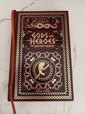 GODS AND HEROES OF ANCIENT GREECE by Gustav Schwab Leather Bound NICE CONDITION!
